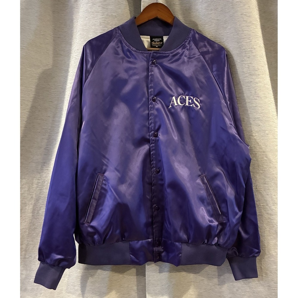 Evansville Purple Aces Jacket Mens XL Bomber Jacket College